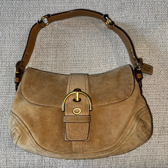Coach Handbags - Coach Suede Soho Flap Shoulder Bag